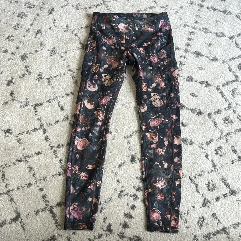 Lululemon Speed Up Tight Leggings Frosted Rose Multi Sz 6‎ - Picture 4 of 10
